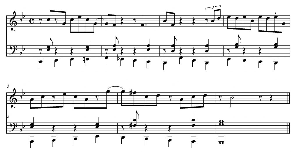 Gli arpeggi - A metà tra melodia ed armonia - esempio 2
